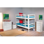 Paris Prix Lit Enfant Superposé En Bois "Joe" 90x190cm Blanc