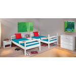 Paris Prix Lit Enfant Superposé En Bois "Joe" 90x190cm Blanc