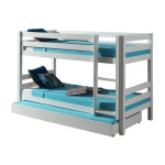 paris prix Lit Enfant Superposé & Tiroir de Lit "Pino" 90x200cm Blanc