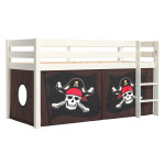paris prix Lit Enfant Surélevé "Pino Caribian Pirates" 90x200cm Blanc