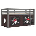 paris prix Lit Enfant Surélevé "Pino Caribian Pirates" 90x200cm Gris