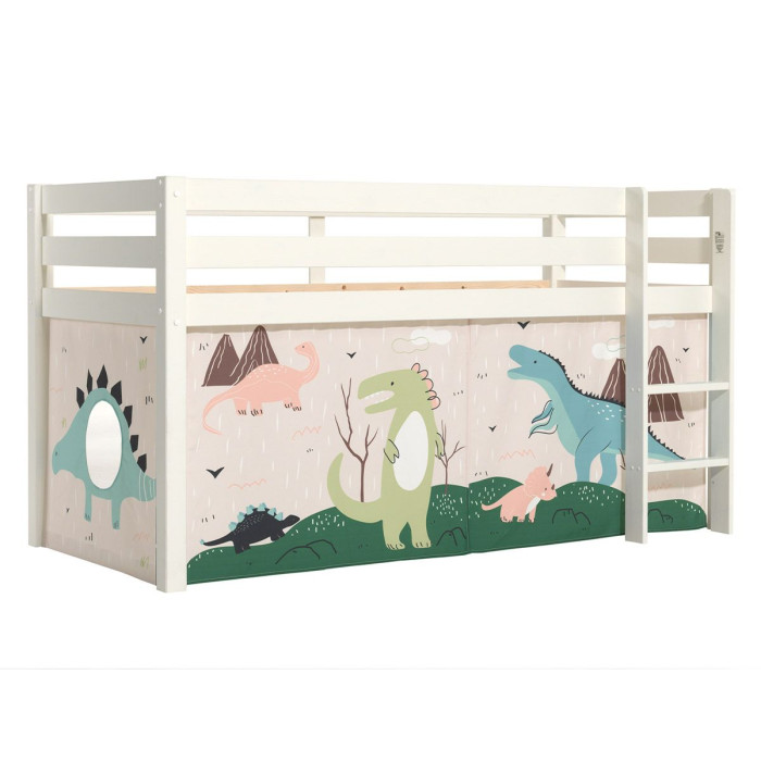 Paris Prix Lit Enfant Surélevé "Pino Dino" 90x200cm Blanc