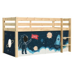 paris prix Lit Enfant Surélevé "Pino Space Shuttle" 90x200cm Naturel