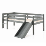 paris prix Lit Enfant Surélevé & Toboggan "Pino" 90x200cm Gris