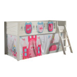 paris prix Lit Enfant Tente & 3 Pochettes "Scott Princesse" 90x200cm Blanc