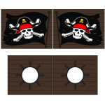 Paris Prix Lit Enfant Tente "Scott Caribian Pirates" 90x200cm Blanc