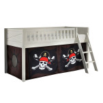 paris prix Lit Enfant Tente "Scott Caribian Pirates" 90x200cm Blanc