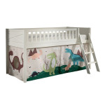 paris prix Lit Enfant Tente "Scott Dino" 90x200cm Blanc