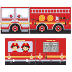 Paris Prix Lit Enfant Tente "Scott Fire Trucker" 90x200cm Blanc