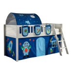 paris prix Lit Enfant Tente Tunnel & 3 Pochettes "Scott Astro" 90x200cm Blanc