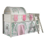 paris prix Lit Enfant Tente Tunnel & 3 Pochettes "Scott Birdy" 90x200cm Blanc