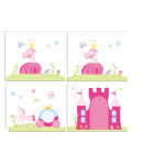 Paris Prix Lit Enfant Tente Tunnel & 3 Pochettes "Scott Princesse" 90x200cm Blanc
