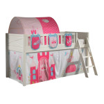 paris prix Lit Enfant Tente Tunnel & 3 Pochettes "Scott Princesse" 90x200cm Blanc