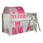 paris prix Lit Enfant Tente & Tunnel "Scott Princesse" 90x200cm Blanc