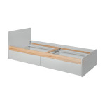 Paris Prix Lit Enfant & Tiroir "Vivero" 90x200cm Gris & Naturel