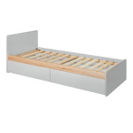 paris prix Lit Enfant & Tiroir "Vivero" 90x200cm Gris & Naturel
