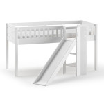 Paris Prix Lit Enfant Toboggan "Scott" 90x200cm Blanc