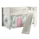 paris prix Lit Enfant Toboggan & Tente "Scott Birdy" 90x200cm Blanc