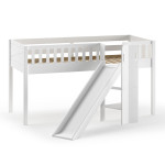 Paris Prix Lit Enfant Toboggan & Tente "Scott Spring" 90x200cm Blanc