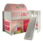 paris prix Lit Enfant Toboggan Tente & Tunnel "Scott Spring" 90x200cm Blanc
