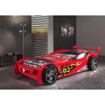Paris Prix Lit Enfant Voiture "LeMans" 90x200cm Rouge