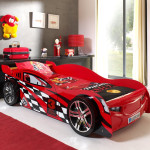 Paris Prix Lit Enfant Voiture "Night Speeder" 90x200cm Rouge