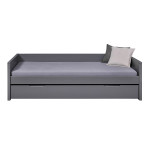 Paris Prix Lit Gigogne 1 Tiroir & Sommier "Dream" 90x200cm Gris