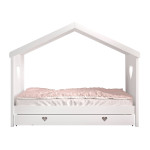 paris prix Lit Gigogne Cabane Enfant Ouvert "Amori" 90x200cm Blanc