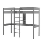 Paris Prix Lit Mezzanine & Bureau Enfant "Pino" 90x200cm Gris