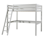 Paris Prix Lit Mezzanine Enfant & Plan De Travail "Pino" 140x200cm Blanc