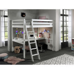 Paris Prix Lit Mezzanine Enfant & Plan De Travail "Pino" 140x200cm Blanc