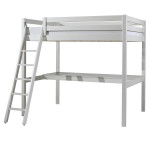 paris prix Lit Mezzanine Enfant & Plan de Travail "Pino" 140x200cm Blanc