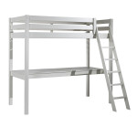 Paris Prix Lit Mezzanine & Plan De Travail "Pino" 90x200cm Blanc
