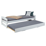 Paris Prix Lit Modulable En Bois "Octar" 90x200cm Blanc