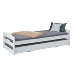 paris prix Lit Modulable en Bois "Octar" 90x200cm Blanc