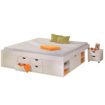 Paris Prix Lit Multi-Rangements "Clark" 160x200cm Blanc
