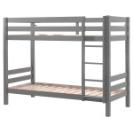 Paris Prix Lit Superposé Enfant Bois "Pino" 90x200cm Gris