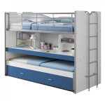 paris prix Lit Superposé Enfant "Bonny" 90x200cm Bleu