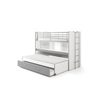 Paris Prix Lit Superposé Enfant "Bonny" 90x200cm Gris