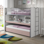 Paris Prix Lit Superposé Enfant "Bonny" 90x200cm Rose