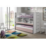 Paris Prix Lit Superposé Enfant "Bonny" 90x200cm Rose