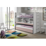 Paris Prix Lit Superposé Enfant "Bonny" 90x200cm Rose