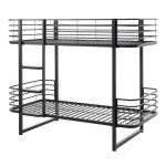 paris prix Lit Superposé Enfant "Oscar" 90x200cm Noir