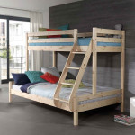 Paris Prix Lit Superposé Triple "Pino" 140x200cm Naturel