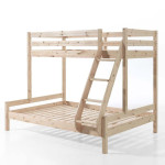 Paris Prix Lit Superposé Triple "Pino" 140x200cm Naturel