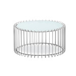 Paris Prix Lot 2 Tables Basses "Universe" 85cm Blanc & Gris