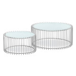 paris prix Lot 2 Tables Basses "Universe" 85cm Blanc & Gris