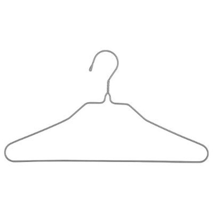 Paris Prix Lot De 10 Cintres En Métal "Fin" 39cm Gris