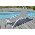 Paris Prix Lot De 2 Bains De Soleil Empilables "Barcelona" 195cm Blanc