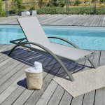 Paris Prix Lot De 2 Bains De Soleil Empilables "Barcelona" 195cm Kaki